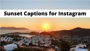 one word sunset captions for instagram